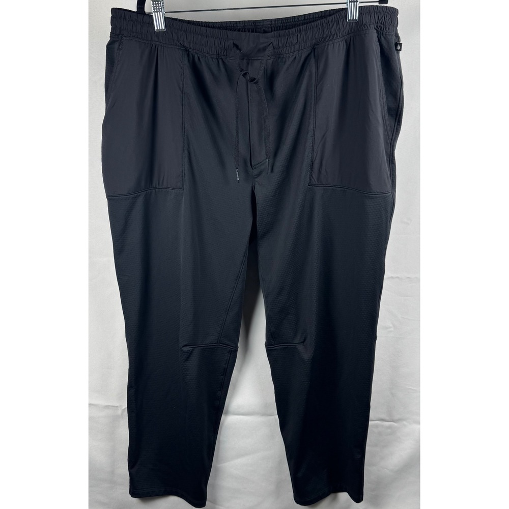 AKHG Duluth Trading Co Mens Black Textured Hiking Jogger Pants Size 2XL Z 30